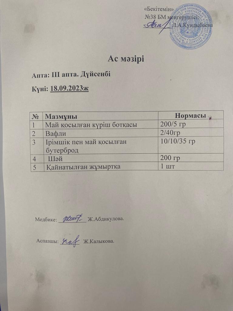 Ас мәзірі