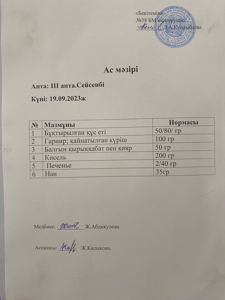 Ас мәзірі