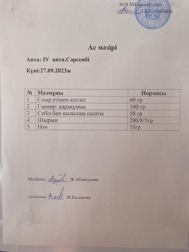 Ас мәзірі