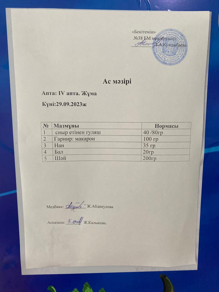 Ас мәзірі