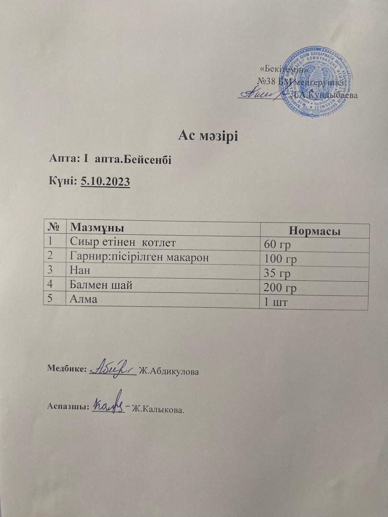 Ас мәзірі