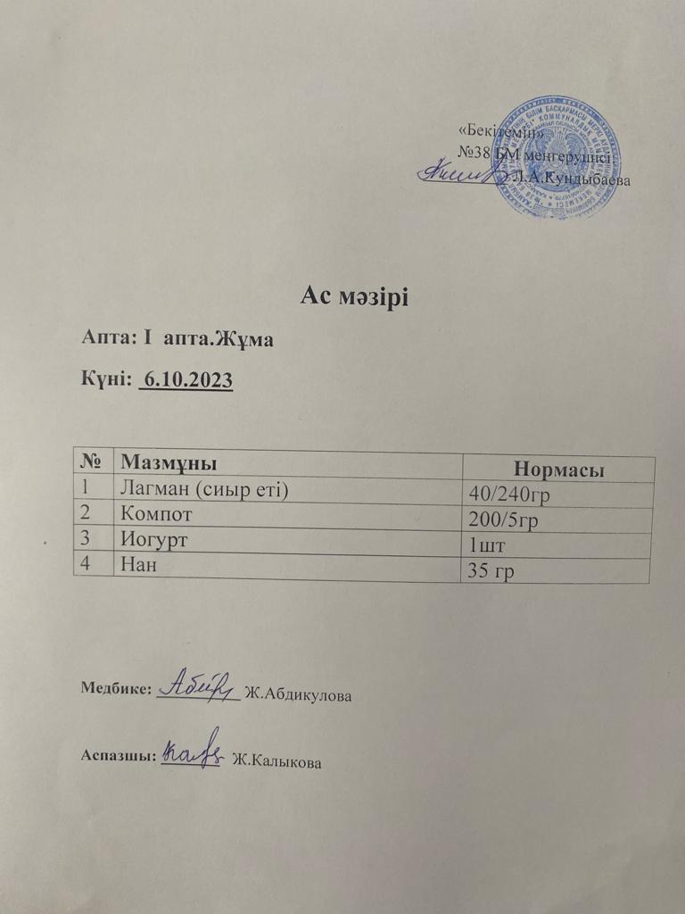 Ас мәзірі