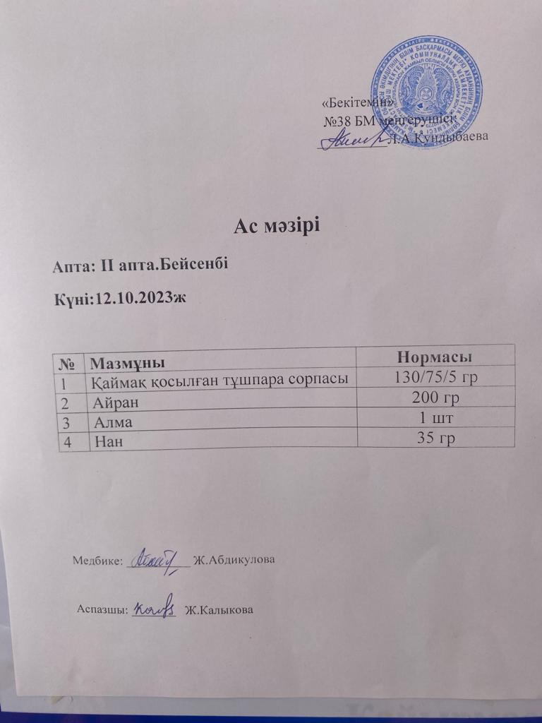 Ас мәзірі