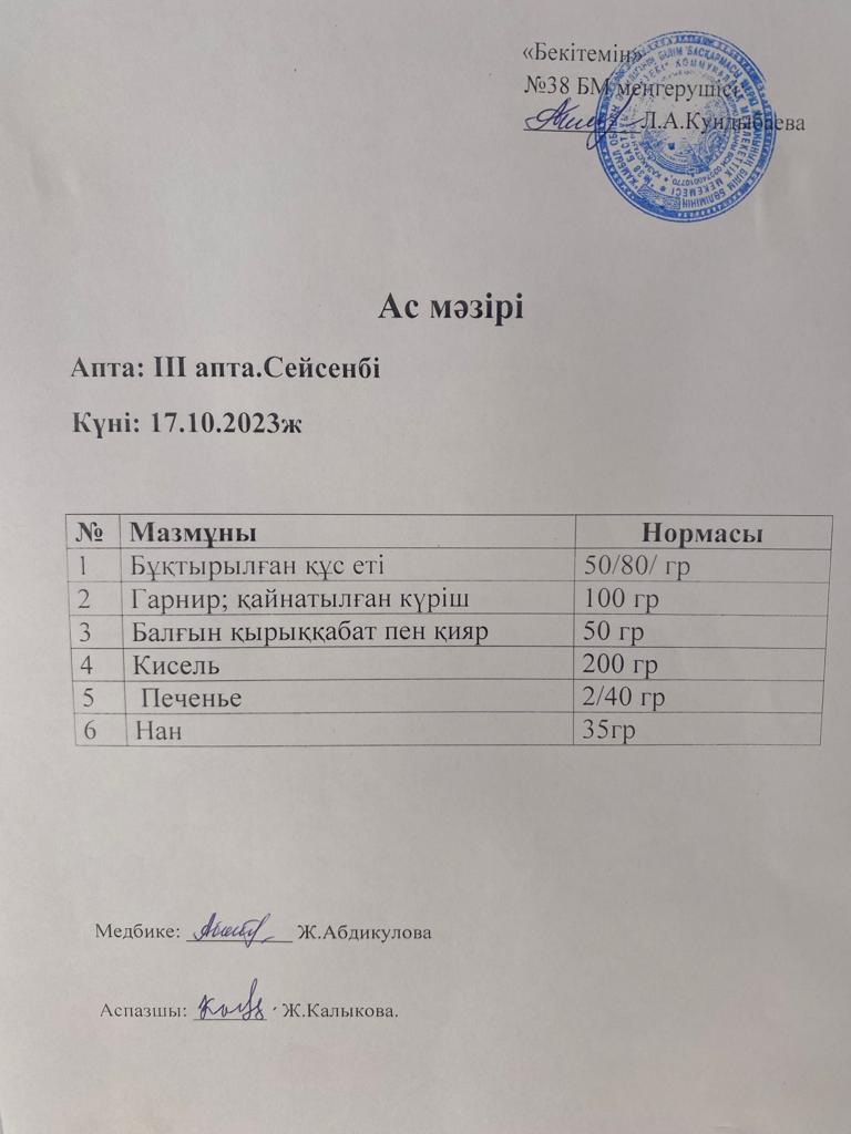 Ас мәзірі
