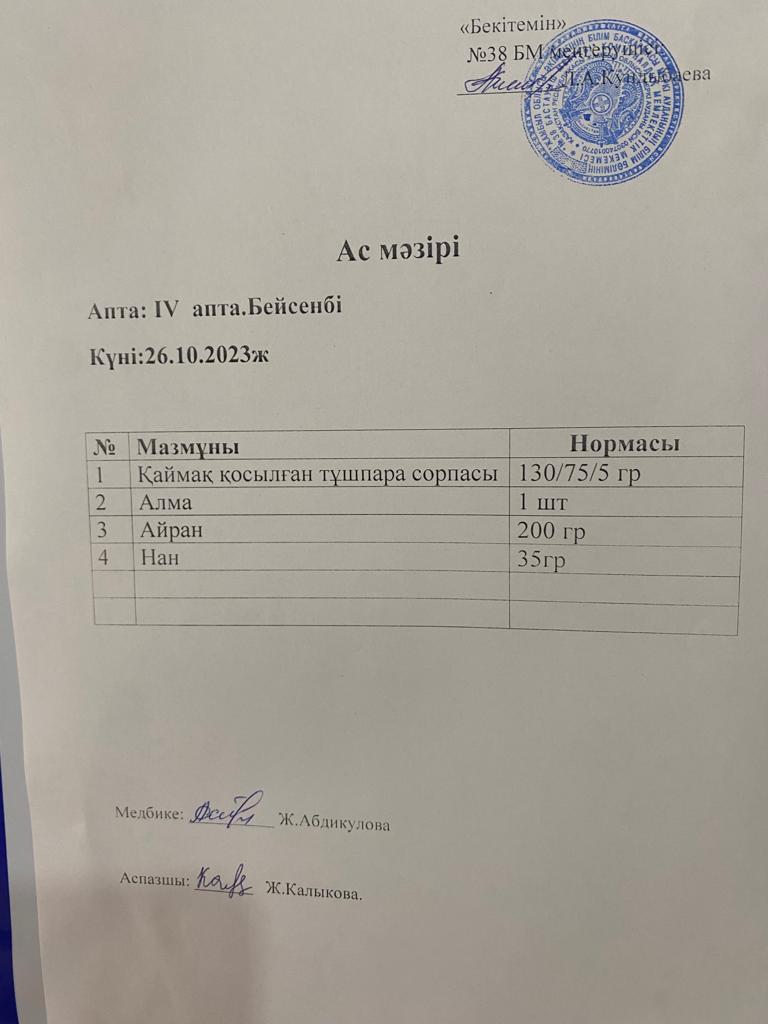 Ас мәзірі
