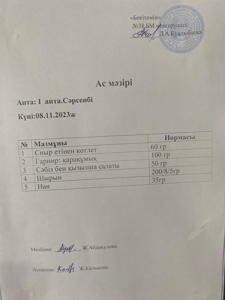 Ас мәзірі