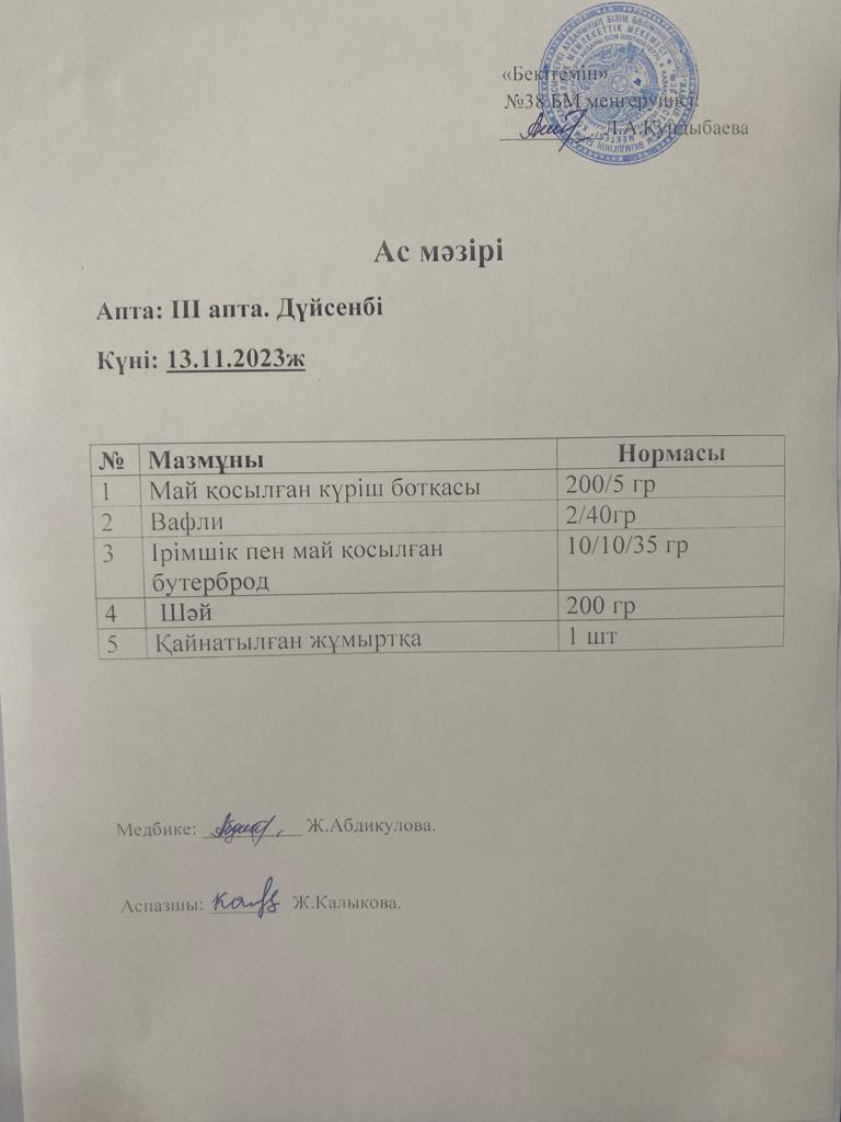 Ас мәзірі