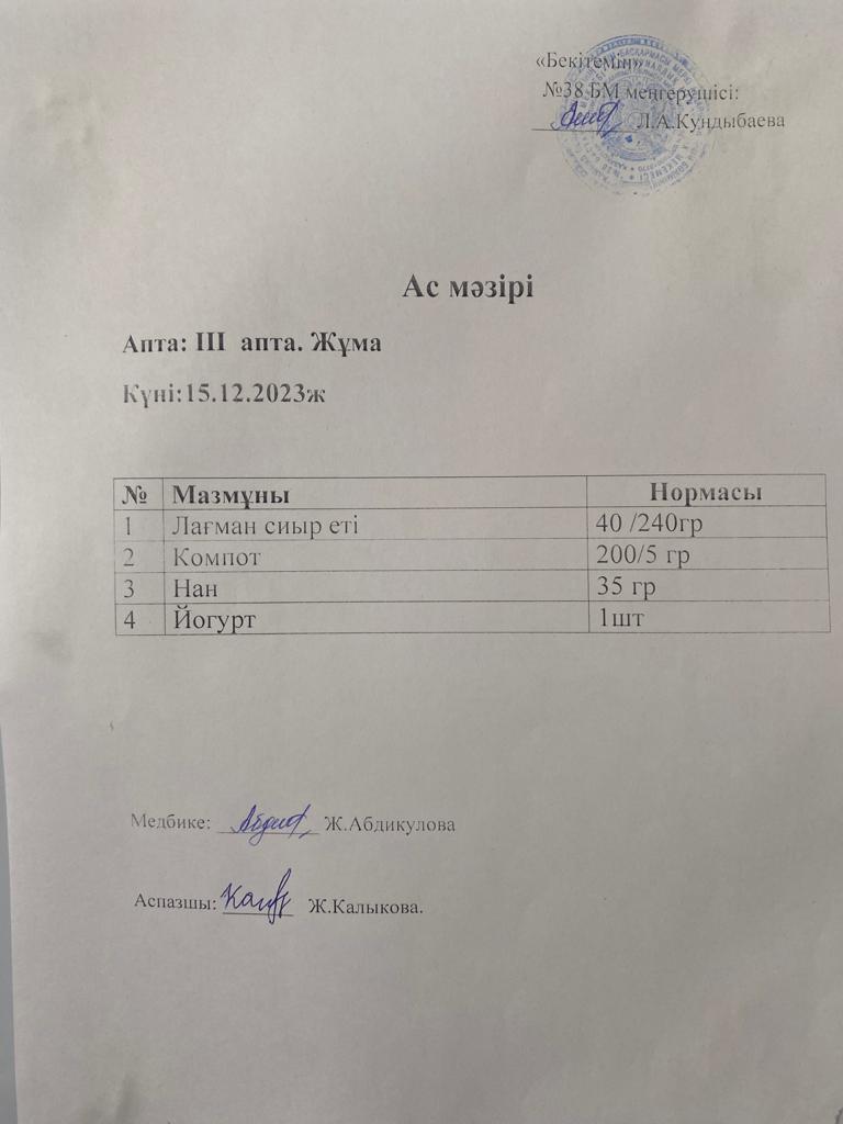Ас мәзірі