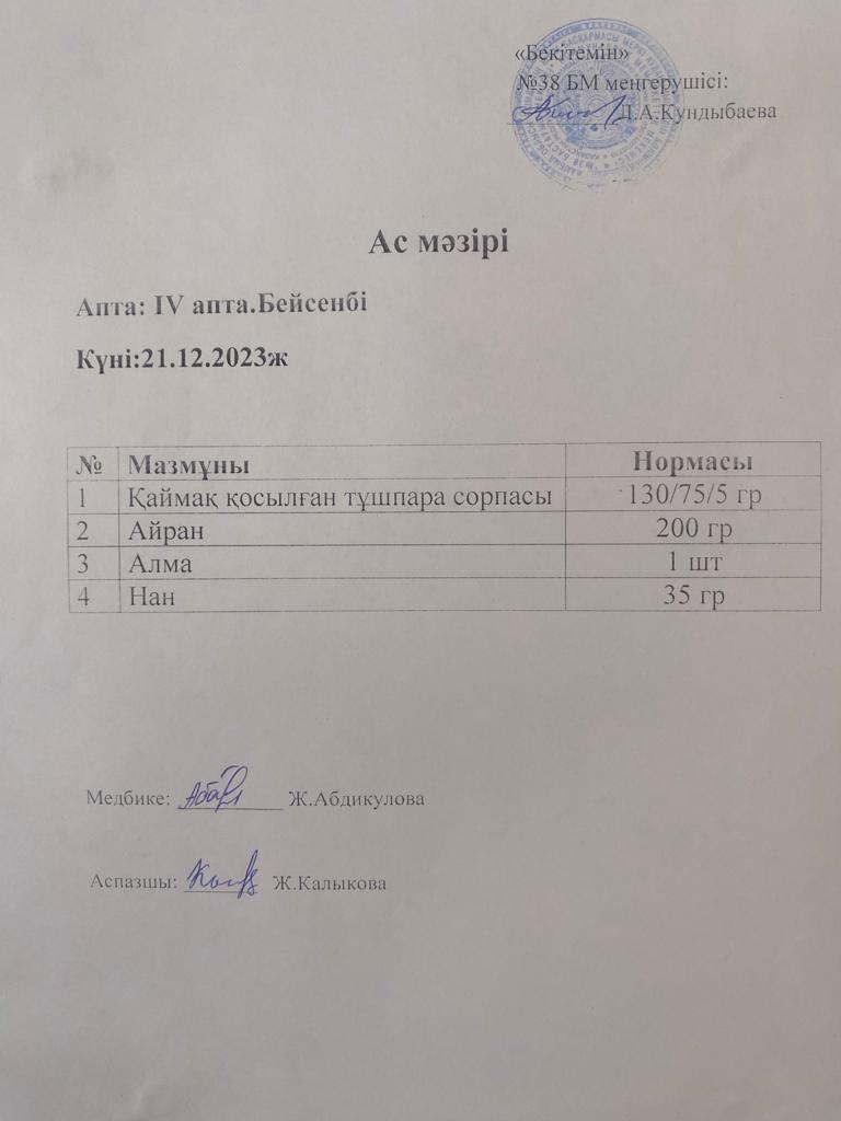 Ас мәзірі