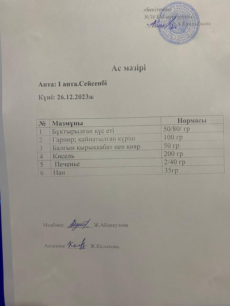Ас мәзірі