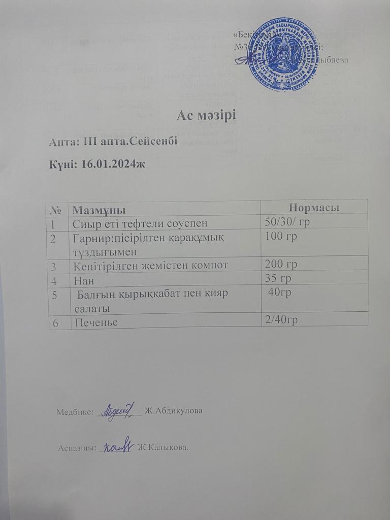 Ас мәзірі