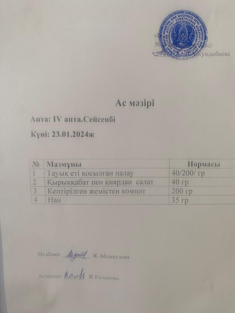 Ас мәзірі
