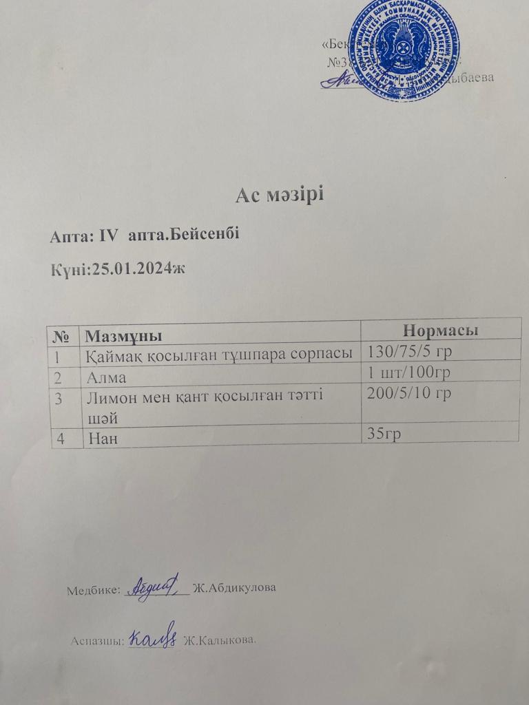 Ас мәзірі