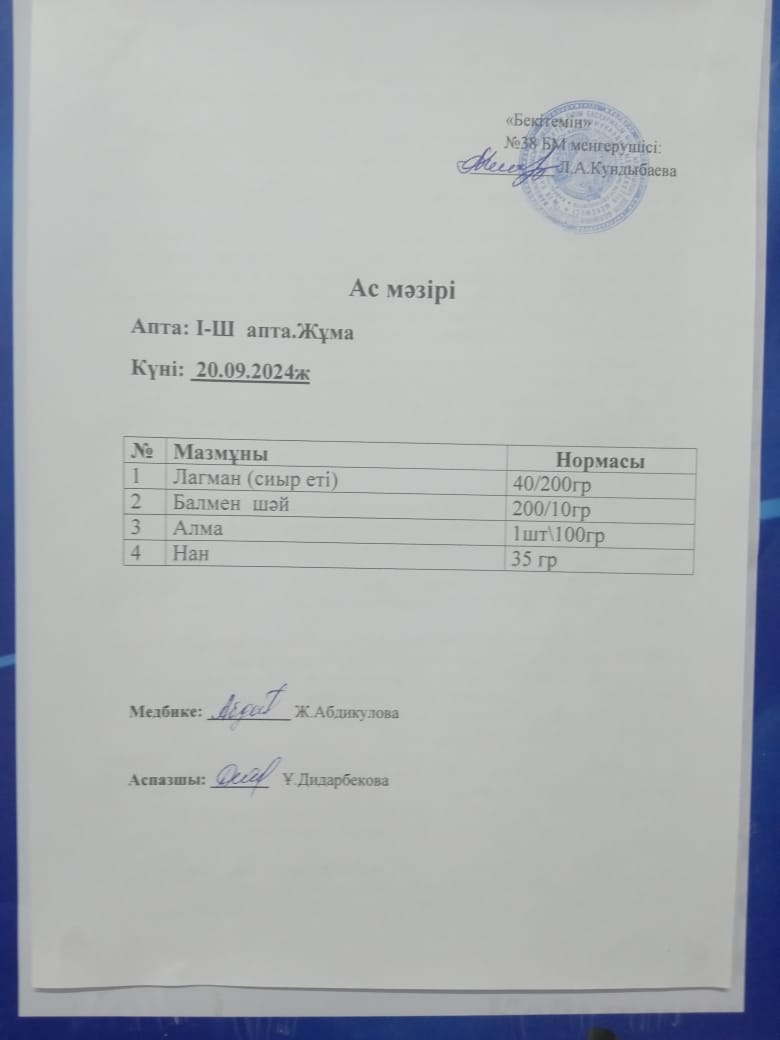 Ас мәзірі