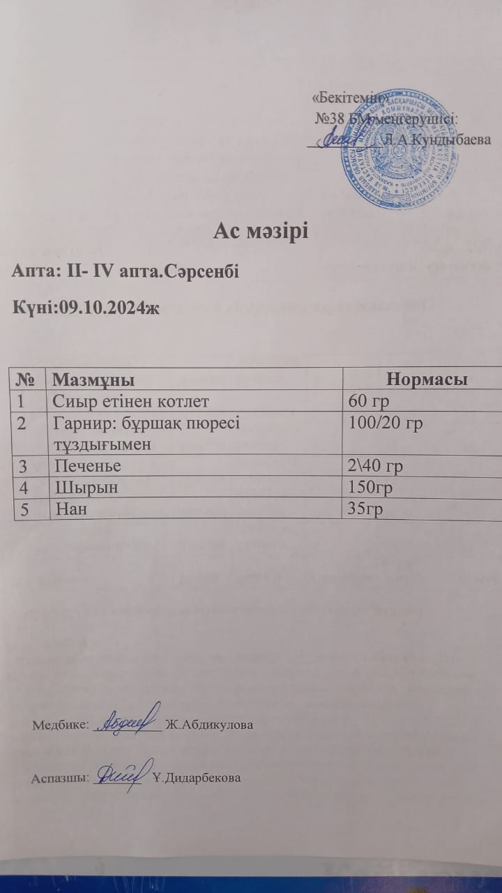 Ас мәзірі