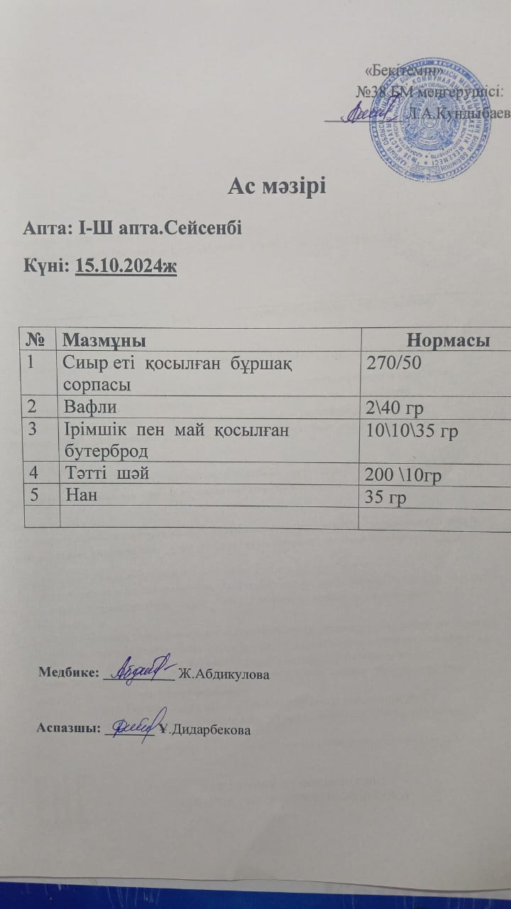Ас мәзірі