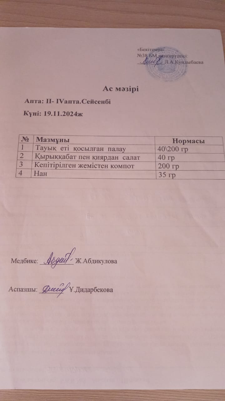 Ас мәзірі