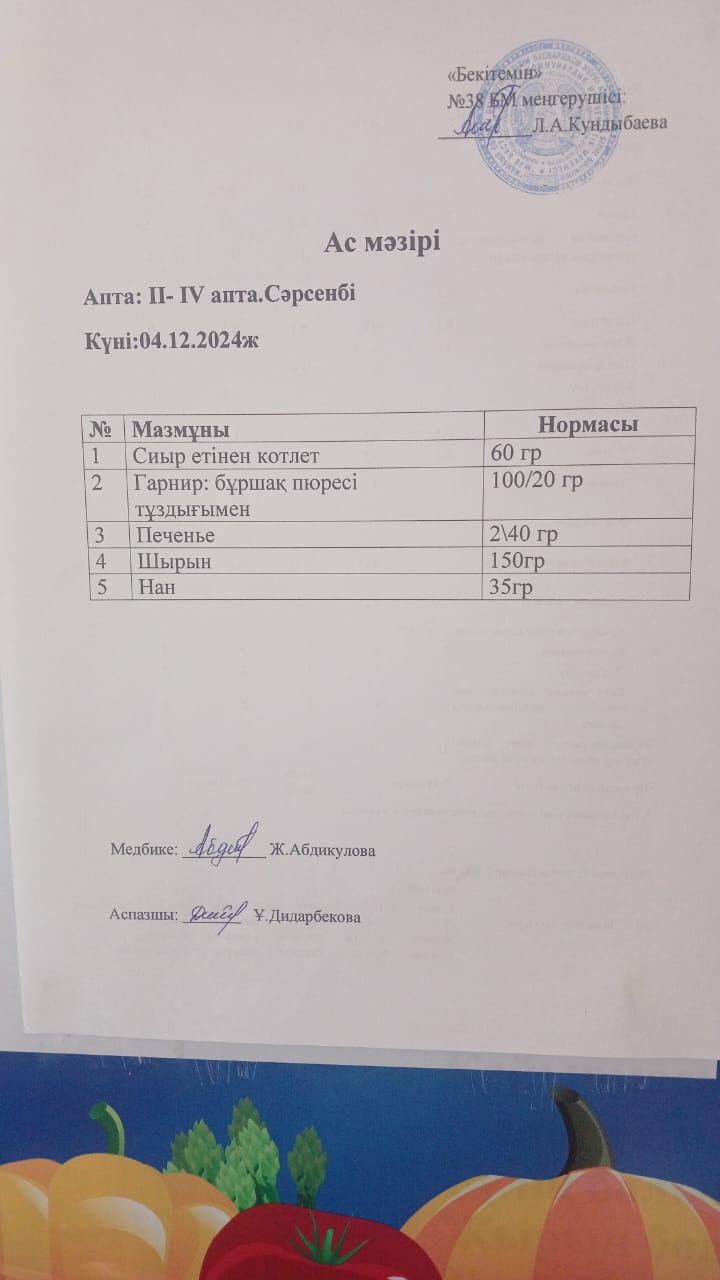 Ас мәзірі