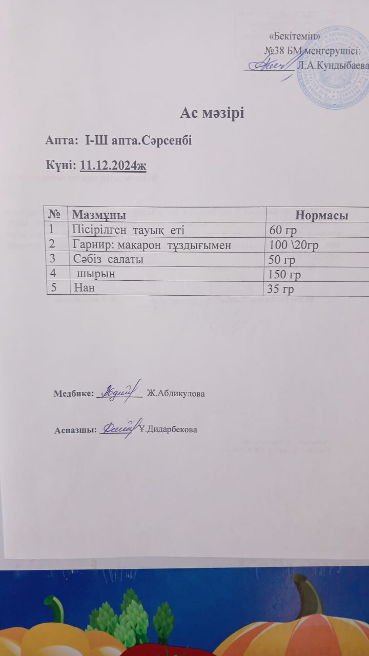 Ас мәзірі