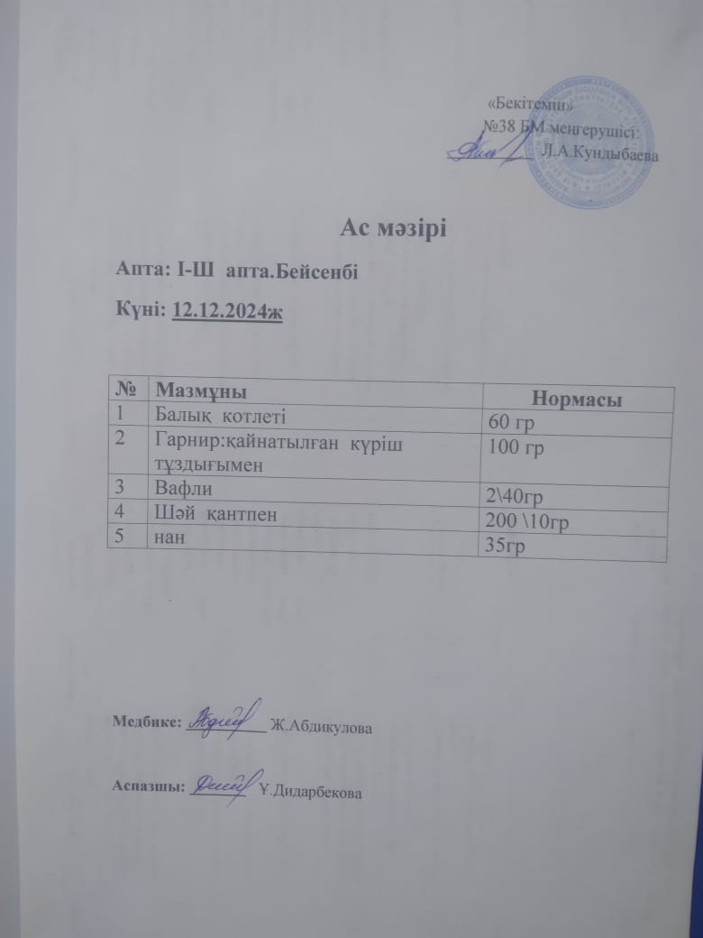 Ас мәзірі
