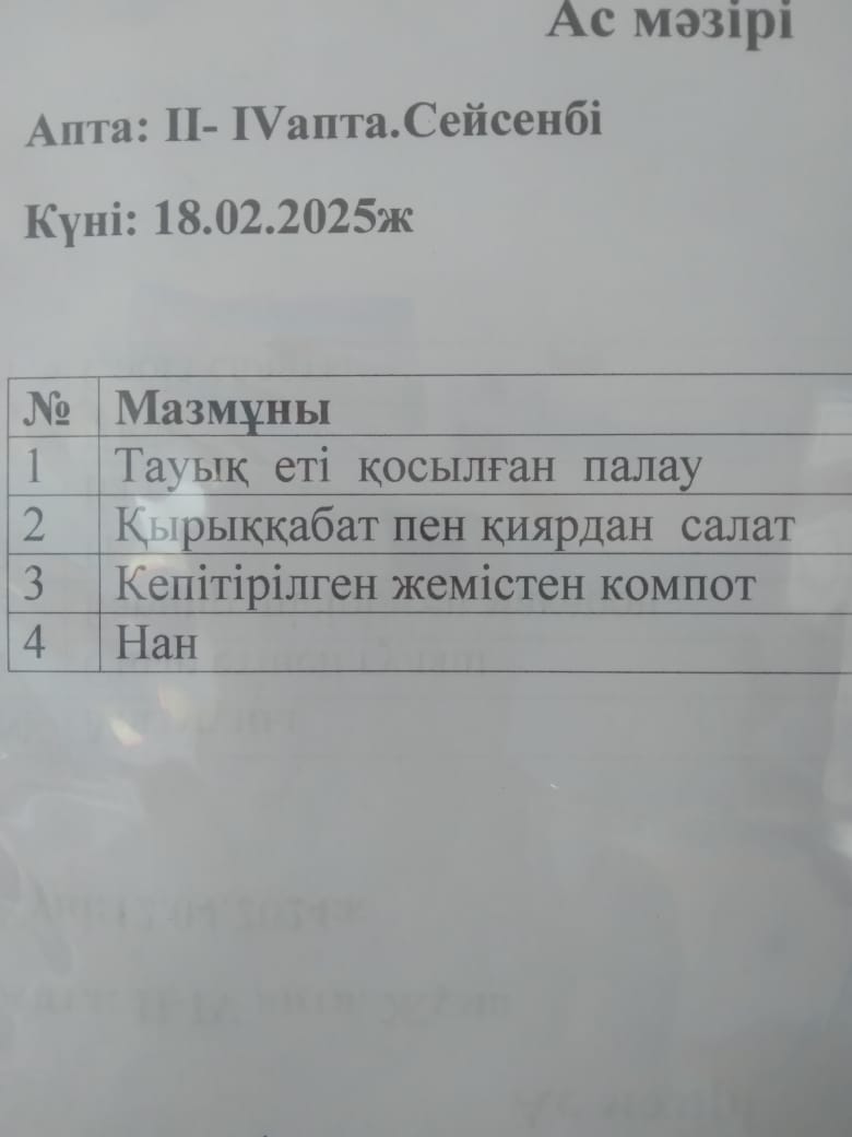 Ас мәзірі