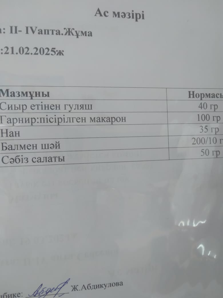 Ас мәзірі