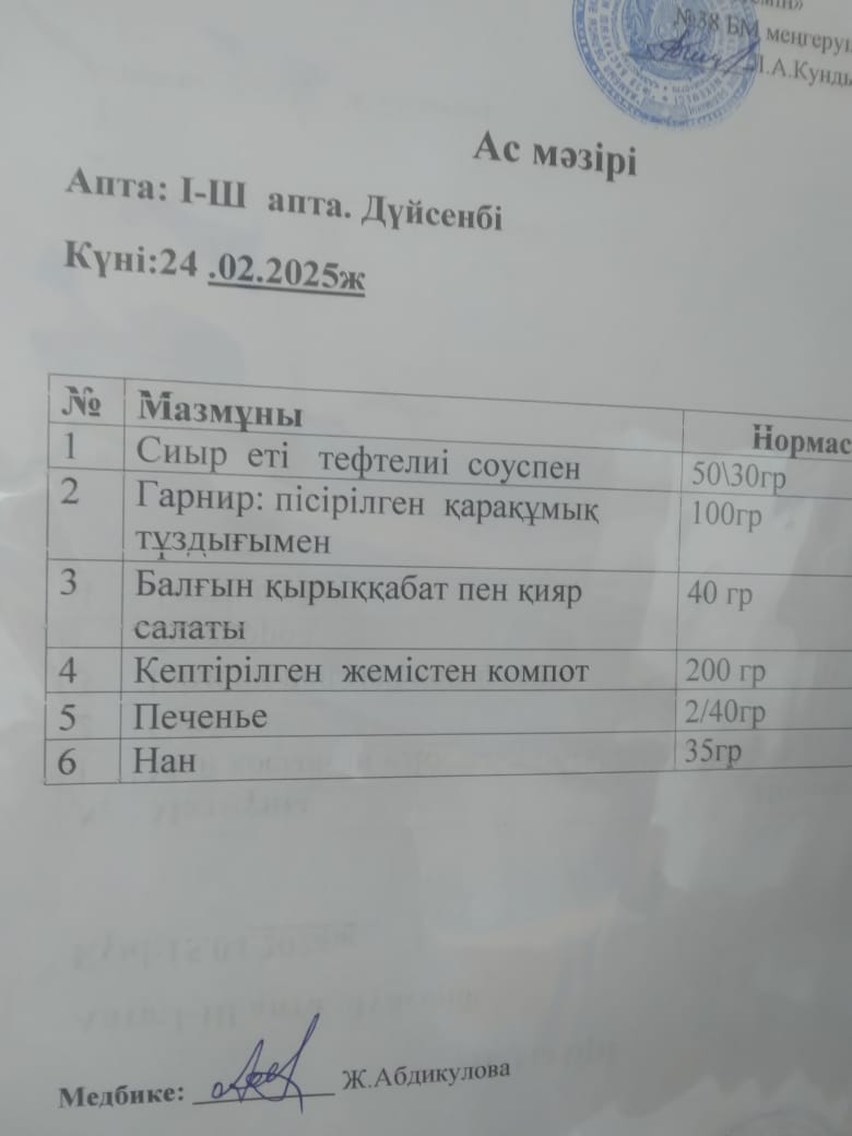 Ас мәзірі