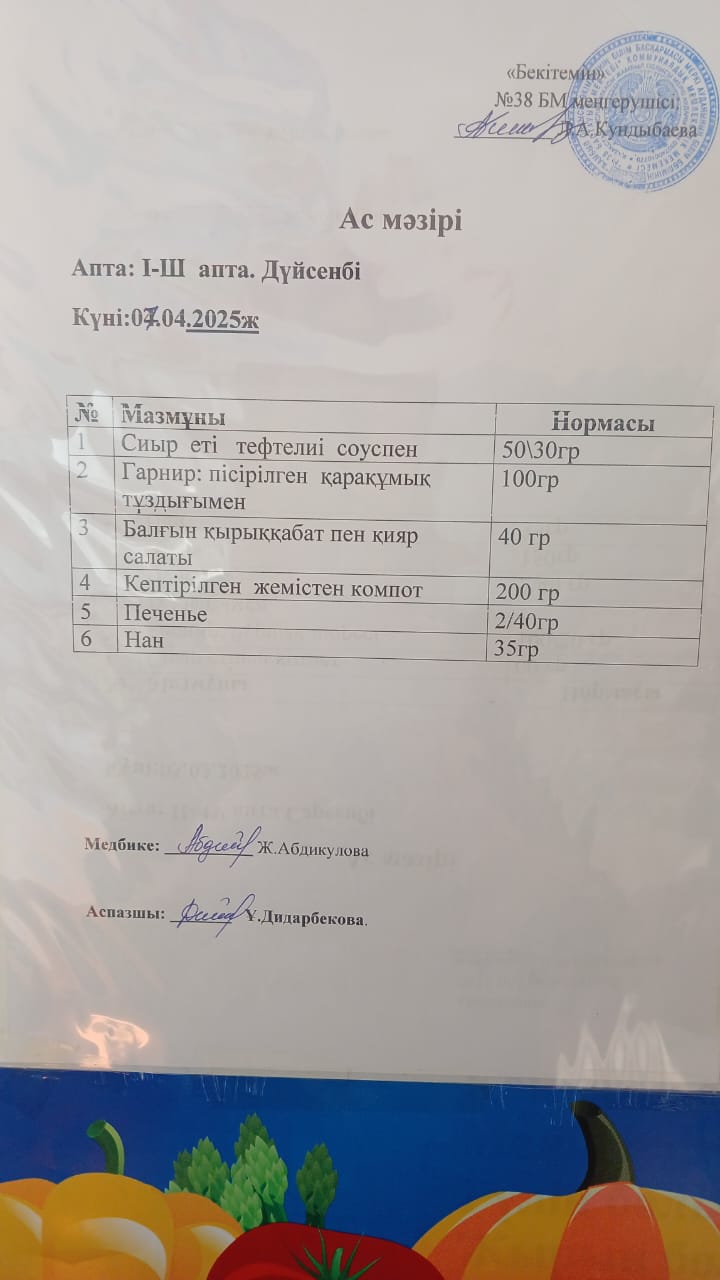 Ас мәзірі