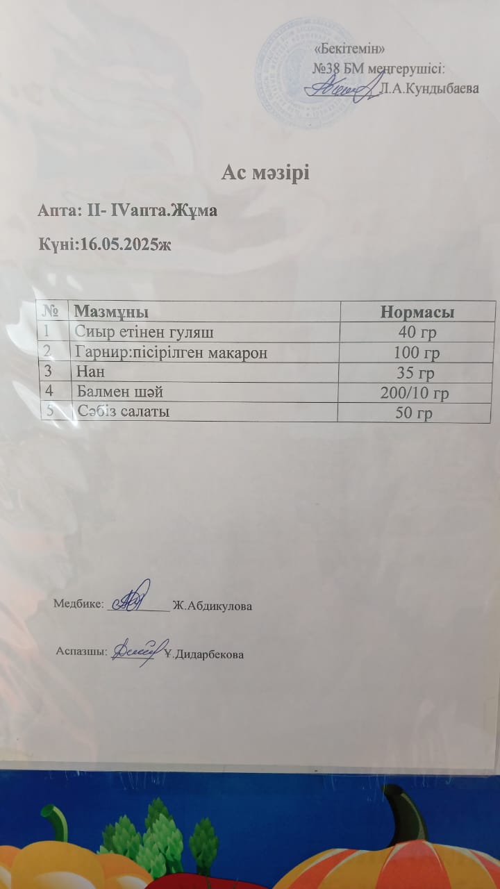 Ас мәзірі